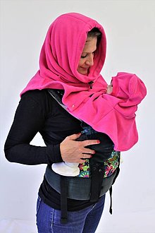Oblečenie na dojčenie - FLEECE - Dělitelný nákrčník s kuklou pro miminko - 12482991_