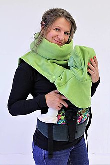 Oblečenie na dojčenie - FLEECE - Dělitelný nákrčník se dvěma kuklami pro miminko ve dvou velikostech - 12483015_
