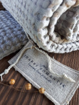 Úžitkový textil - Ľanová osuška a uterák Grey - 12483079_