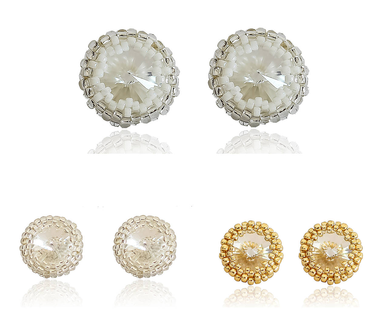 Svadobné náušnice so Swarovski kryštálmi Viktória