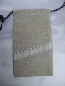 Úžitkový textil - Ľanové vrecúška na bylinky (strieborná stuha) - 12485205_