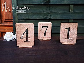 Dekorácie - Svadobné čísla na stoly LARRY - 12488263_