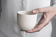 Nádoby - Porcelánový pohár (Biela) - 12488841_