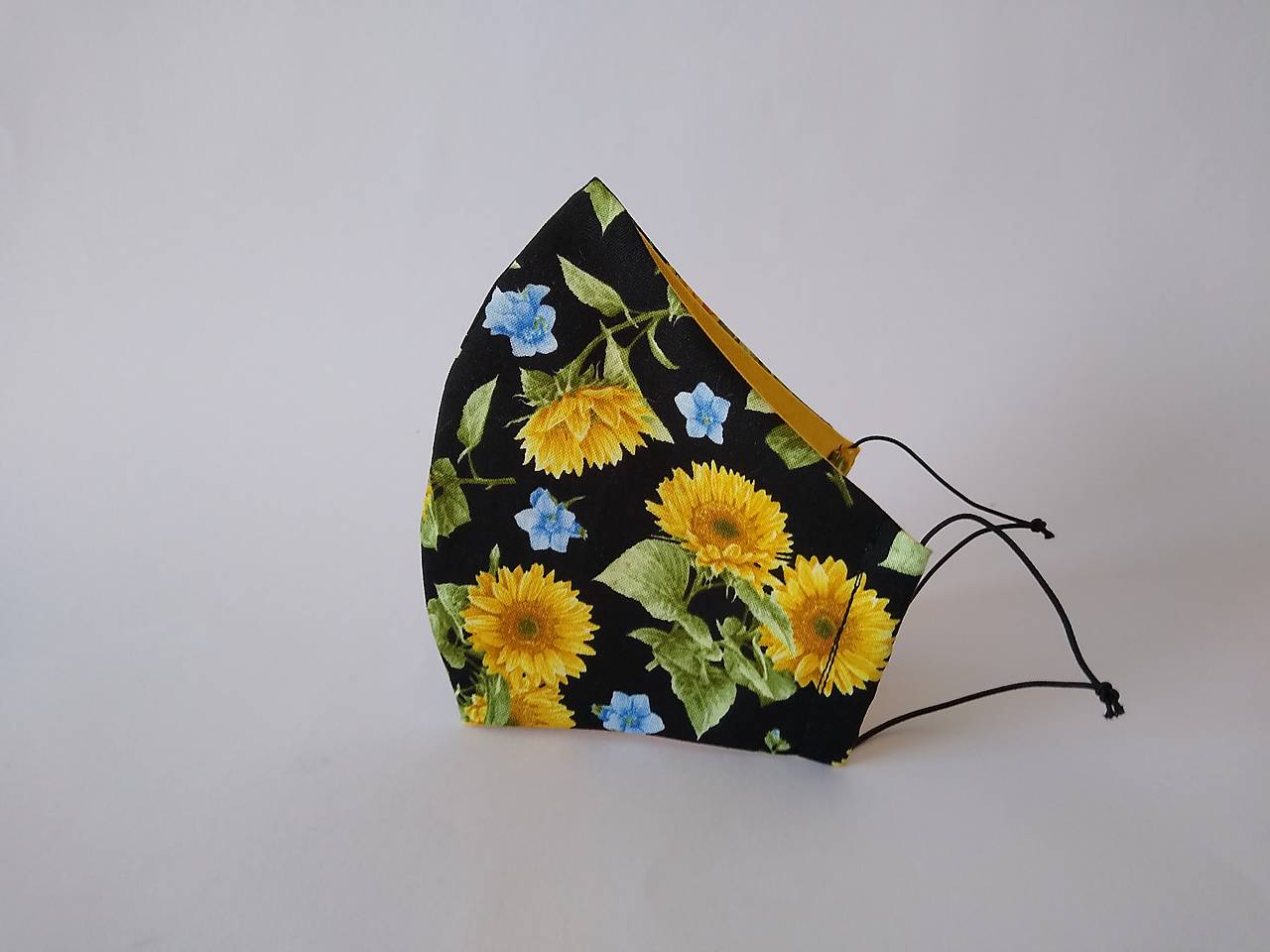 Dizajnové rúško slnečnice tvarované dvojvrstvové