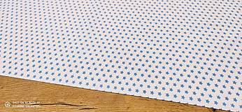 Textil - Bavlnená látka - Hviezdičky 10 mm modré - cena za 10 centimetrov - 12492951_