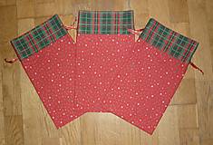 Úžitkový textil - Mikulášske/vianočné vrecúška na drobnosti (rozmer cca 30 x 17,50 cm) - 12492529_