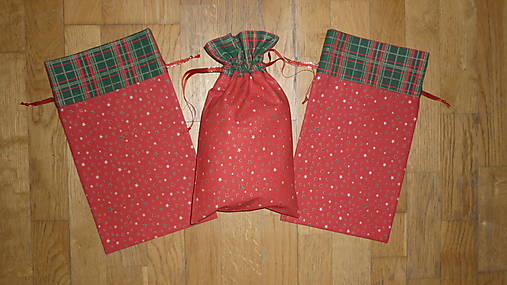Mikulášske/vianočné vrecúška na drobnosti (rozmer cca 30 x 17,50 cm)