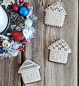 Dekorácie - Vianočné čipkované perníky biele (Zvonček) - 12494349_