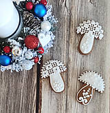 Dekorácie - Vianočné čipkované perníky biele (Hviezda) - 12494350_