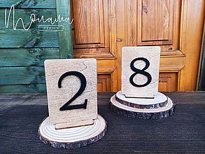 Dekorácie - Svadobné čísla na stoly HENRY - 12494136_