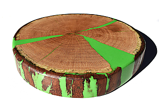 Nádoby - Podnos zo starého dreva epoxy color - 12494323_
