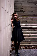 Šaty - MIA, košilové šaty s narameníky, černé - 12499522_