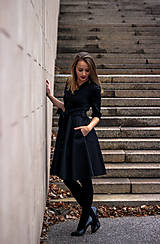 Šaty - MIA, košilové šaty s narameníky, černé (42) - 12499531_