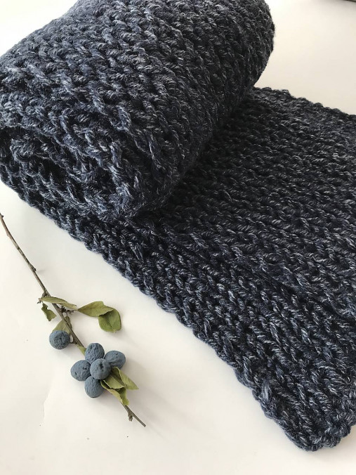 Šály a nákrčníky - Šál - unisex. (Modrý melir) - 12496929_