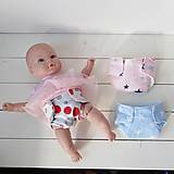 Hračky - Plienky pre bábiku (Ružové srdiečka) - 12498260_
