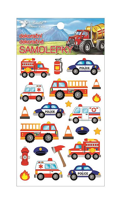  - Samolepky plastické Dopravné prostriedky - 12499503_