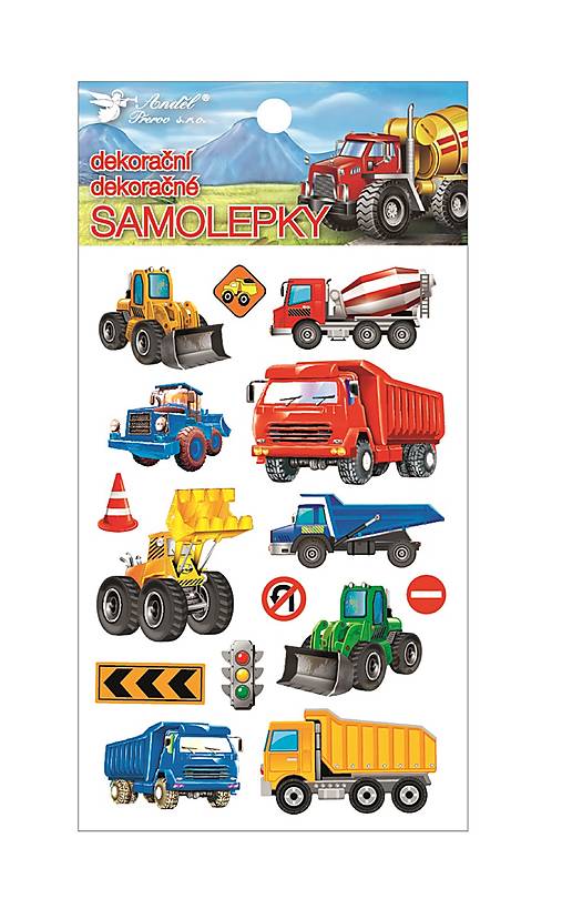  - Samolepky plastické Nákladné autá - 12499663_