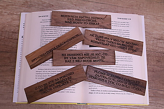 Papiernictvo - Drevená Motivačná záložka Wood Bookmarks - 12496824_