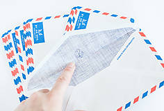 Papiernictvo - Obálka DL " By Air Mail" - 12499873_