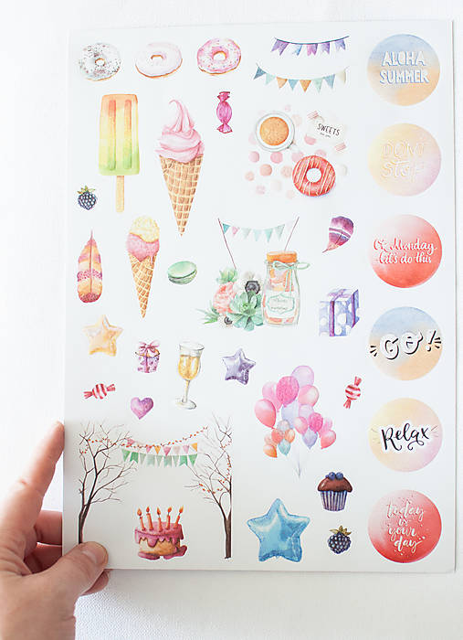 Papier - Nálepky embosované A4  (Fresh) - 12499107_