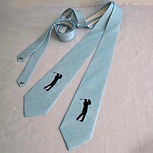 Pánske doplnky - Hedvábná kravata s golfistou 8266193 - 12496457_