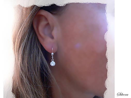 Náušnice - Srtieborné 925 naušnice se zirkonem - 12502548_