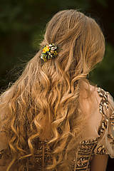 Ozdoby do vlasov - Kvetinová spona "pohladenie slnka" - 12503503_