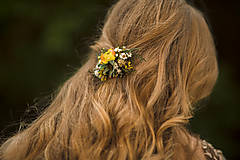 Ozdoby do vlasov - Kvetinová spona "pohladenie slnka" - 12503506_
