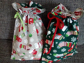 Úžitkový textil - vrecúško mikulášske, vianočné - 12503891_