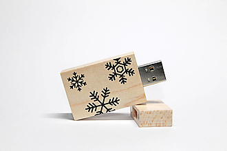 Papiernictvo - DREVENÉ USB_VIANOČNÁ NÁLADA (DREVENÉ USB 16GB) - 12503603_