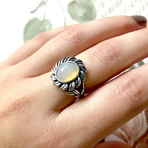 Vintage Welo Opal Silver AG925 Ring / Strieborný vintage prsteň s prírodným opálom