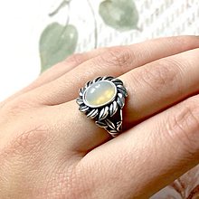 Prstene - Vintage Welo Opal Silver AG925 Ring / Strieborný vintage prsteň s prírodným opálom - 12506159_