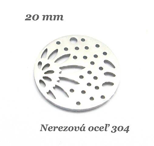 Komponenty - Koliesko s kvetmi /M8111/ - nerezová oceľ 304 - 12506410_