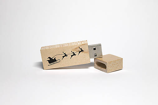 Papiernictvo - DREVENÉ USB_VIANOČNÁ NÁLADA II - 12507715_