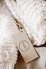 Úžitkový textil - Hrubá hrejivá pletená vlnená deka 100x160cm - prírodná vlna, hodváb, alpaka - 12511447_