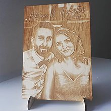 Obrazy - Gravírovaný drevený obraz hranatý - 12513790_