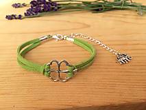 Náramky - náramok so štvorlístkom - 12509792_