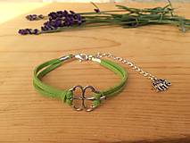 Náramky - náramok so štvorlístkom - 12509799_