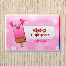 Papiernictvo - Nanuk pohľadnice - prasa (farebná poleva) - 12513059_