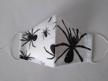 Rúška - Dizajnové rúško pavúk tvarované dvojvrstvové - 12518313_