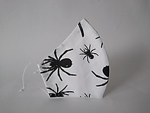 Rúška - Dizajnové rúško pavúk tvarované dvojvrstvové - 12518315_