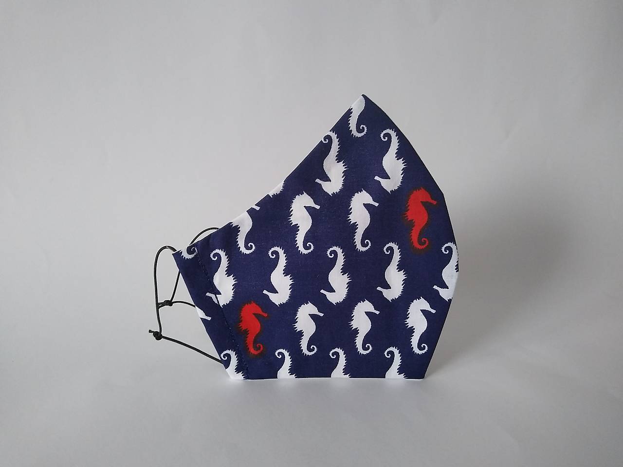 Dizajnové rúško koník tvarované dvojvrstvové