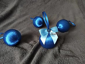 Dekorácie - Kráľovsky modré vianočné gule - 12517659_