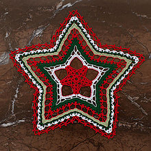 Úžitkový textil - Čipka  “Hviezdička” - 12523581_