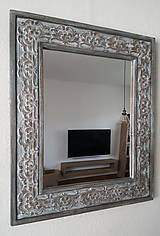 Zrkadlo vzor 1  (výška 80 cm, dĺžka 68 cm, hrúbka 2,5 cm, šírka rámu 12 cm)