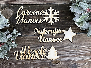 Papier - Vianočné nápisy - 12525385_