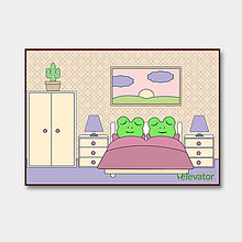 Grafika - Ako žijú žabky (v spálni) - 12521487_