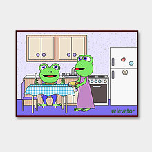 Grafika - Ako žijú žabky (v kuchyni) - 12521488_