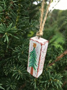 Dekorácie - Vianočné drevené stromčeky - 12526987_