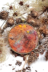  - Arttexový prívesok "Jesenné slnko" - veľ.L - 12531786_
